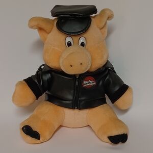 Harley-Davidson Pig Plush in Black Biker Jacket